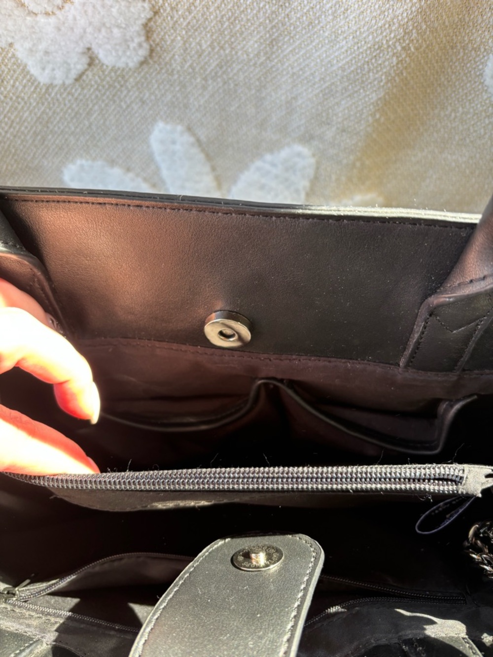Nine West Black Bow-Detail Satchel - Picture 7 of 9